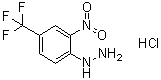 structure of CAS# 1049748-69-7, [2-Nitro-4-(trifluoromethyl)phenyl]hydrazine hydrochloride (1:1)