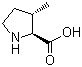 structure of CAS# 10512-89-7, (2S,3S)-3-Methylpyrrolidine-2-carboxylic acid