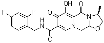 结构式 CAS# 1051375-10-0, (3S,11aR)-N-[(2,4-二氟苯基)甲基]-2,3,5,7,11,11a-六氢-6-羟基-3-甲基-5,7-二氧代恶唑并[3,2-a]吡啶并[1,2-d]吡嗪-8-甲酰胺