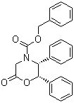 structure of CAS# 105228-46-4, Benzyl (2S,3R)-(+)-6-oxo-2,3-diphenyl-4-morpholinecarboxylate