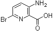 结构式 CAS# 1052708-46-9, 3-氨基-6-溴吡啶-2-羧酸