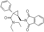 结构式 CAS# 105310-75-6, 顺式-2-[(1,3-二氢-1,3-二氧-2H-异吲哚-2-基)甲基-N,N-二乙基-1-苯基环丙烷甲酰胺
