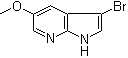 structure of CAS# 1053655-76-7, 3-Bromo-5-methoxy-1H-pyrrolo[2,3-b]pyridine