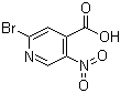 结构式 CAS# 1053655-82-5, 2-溴-5-硝基吡啶-4-羧酸