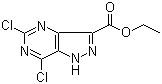 结构式 CAS# 1053656-63-5, 5,7-二氯-1H-吡唑并[4,3-d]嘧啶-3-羧酸乙酯