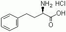 结构式 CAS# 105382-09-0, L-高苯丙氨酸盐酸盐; (S)-2-氨基-4-苯基丁酸盐酸盐