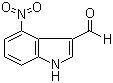 结构式 CAS# 10553-11-4, 4-硝基吲哚-3-甲醛