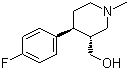 structure of CAS# 105812-81-5, (3S,4R)-4-(4-Fluorophenyl)-3-hydroxymethyl-1-methylpiperidine;(3S,4R)-4-(4'-Fluorophenyl)-3-hydroxymethyl-1-methylpiperidine