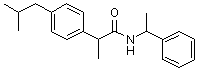 structure of CAS# 105959-56-6, 2-(4-Isobutylphenyl)-N-(1-phenylethyl)propionamide