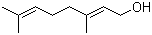 结构式 CAS# 106-24-1, 香叶醇; (E)-3,7-二甲基-2,6-辛二烯-1-醇