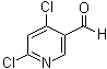 结构式 CAS# 1060811-62-2, 4,6-二氯吡啶-3-甲醛