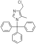 结构式 CAS# 106147-85-7, 4-(氯甲基)-5-甲基-1-(三苯基甲基)-1H-咪唑