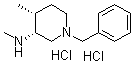 结构式 CAS# 1062580-52-2, (3R,4R)-N,4-二甲基-1-(苯基甲基)-3-哌啶胺盐酸盐
