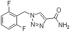 structure of CAS# 106308-44-5, Rufinamide;1-(2,6-Difluorobenzyl)-1H-1,2,3-triazole-4-carboxamide