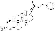 structure of CAS# 106505-90-2, 17beta-Hydroxy-androsta-1,4-dien-3-one cyclopentanepropionate