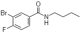 structure of CAS# 1065074-05-6, 3-Bromo-N-butyl-4-fluorobenzamide