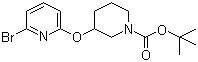 结构式 CAS# 1065484-39-0, 3-[(6-溴-2-吡啶基)氧基]-1-哌啶甲酸叔丁酯