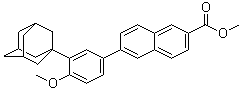 结构式 CAS# 106685-41-0, 6-[3-(1-金刚烷基)-4-甲氧基苯基]-2-萘甲酸甲酯