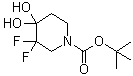 结构式 CAS# 1067914-83-3, 3,3-二氟-4,4-二羟基-1-哌啶羧酸叔丁酯