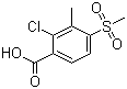2-Chloro-3-methyl-4-methylsulfonylbenzoic acid molecular structure (CAS 106904-09-0)