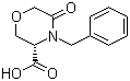 structure of CAS# 106910-79-6, (S)-4-Benzyl-5-oxomorpholine-3-carboxylic acid