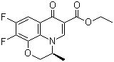 结构式 CAS# 106939-34-8, 左氧氟环合酯; 左氧氟羧酸乙酯; (S)-9,10-二氟-3-甲基-7-氧代-2,3-二氢-7H-吡啶并[1,2,3-de]-1,4-苯骈恶嗪-6-羧酸乙酯