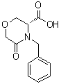 (3R)-4-苄基-5-氧代吗啉-3-羧酸分子结构 (CAS 106973-36-8)