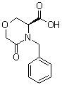 (3S)-4-Benzyl-5-oxomorpholine-3-carboxylic acid molecular structure (CAS 106973-37-9)