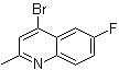 结构式 CAS# 1070879-47-8, 4-溴-6-氟-2-甲基喹啉