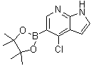 structure of CAS# 1072145-24-4, 4-Chloro-5-(4,4,5,5-tetramethyl-1,3,2-dioxaborolan-2-yl)-1H-pyrrolo[2,3-b]pyridine