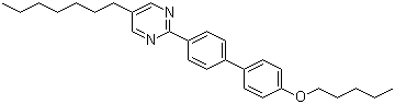 结构式 CAS# 107215-52-1, 5-庚基-2-[4'-(戊氧基)[1,1'-联苯]-4-基]嘧啶