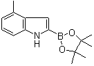 结构式 CAS# 1072811-23-4, 4-甲基吲哚-2-硼酸频哪醇酯