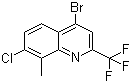 structure of CAS# 1072944-67-2, 4-Bromo-7-chloro-8-methyl-2-(trifluoromethyl)quinoline