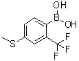 结构式 CAS# 1072945-99-3, [4-(甲硫基)-2-(三氟甲基)苯基]硼酸