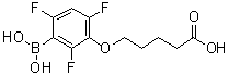 结构式 CAS# 1072946-61-2, (3-硼酸基-2,4,6-三氟苯氧基)戊酸