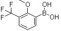 结构式 CAS# 1072946-62-3, [2-甲氧基-3-(三氟甲基)苯基]硼酸