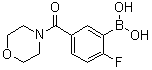 结构式 CAS# 1072951-41-7, [2-氟-5-(4-吗啉基羰基)苯基]硼酸