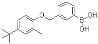 结构式 CAS# 1072951-66-6, [3-[[4-(叔丁基)-2-甲基苯氧基]甲基]苯基]硼酸