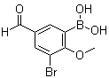 结构式 CAS# 1072951-80-4, (3-溴-5-甲酰基-2-甲氧基苯基)硼酸