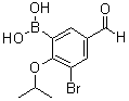 结构式 CAS# 1072951-86-0, [3-溴-5-甲酰基-2-(异丙氧基)苯基]硼酸