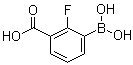 结构式 CAS# 1072952-09-0, 3-硼酸基-2-氟苯甲酸