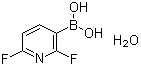 结构式 CAS# 1072952-27-2, (2,6-二氟-3-吡啶基)硼酸水合物