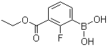 结构式 CAS# 1072952-52-3, 3-硼酸基-2-氟苯甲酸乙酯