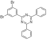 结构式 CAS# 1073062-59-5, 2-(3,5-二溴苯基)-4,6-二苯基-1,3,5-三嗪
