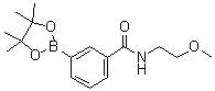 结构式 CAS# 1073353-64-6, 3-(2-甲氧基乙基氨基羰基)苯硼酸频哪醇酯