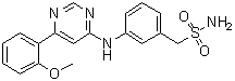 结构式 CAS# 1073485-20-7, 3-[[6-(2-甲氧基苯基)-4-嘧啶基]氨基]苯甲磺酰胺