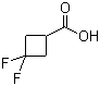 结构式 CAS# 107496-54-8, 3,3-二氟环丁烷羧酸