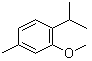 structure of CAS# 1076-56-8, 2-Isopropyl-5-methylanisole;1-Isopropyl-2-methoxy-4-methylbenzene; 1-Methyl-3-methoxy-4-isopropylbenzene; 2-Methoxy-4-methyl-1-(1-methylethyl)benzene; 3-Methoxy-p-cymene
