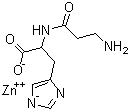 结构式 CAS# 107667-60-7, L-肌肽锌