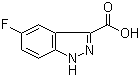 structure of CAS# 1077-96-9, 5-Fluoro-3-indazolecarboxylic acid;5-Fuloro-1H-indazole-3-carboxylic acid